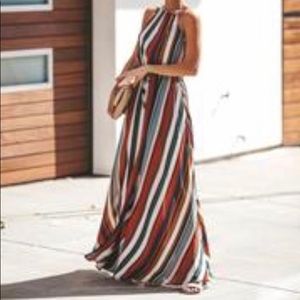 Vici Collection - Adjustable Halter Maxi Dress